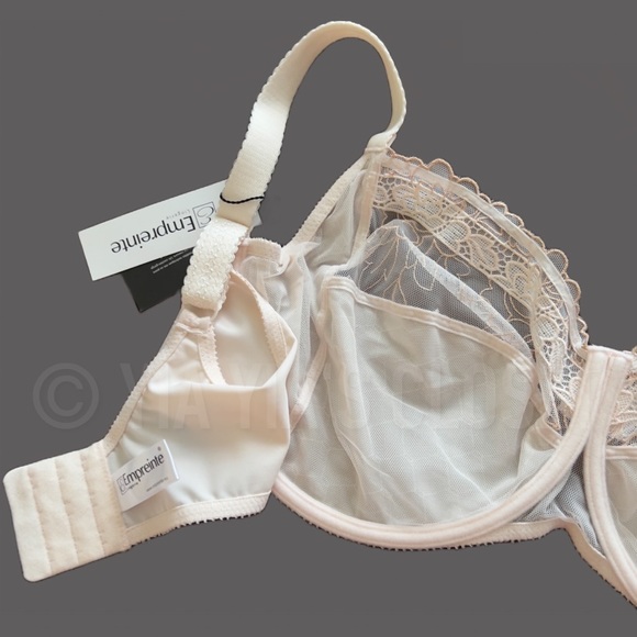 Empreinte 46D Lucy 07116 Full-Cup Unpadded Underwire French Lace Bra in Blush - Picture 10 of 16